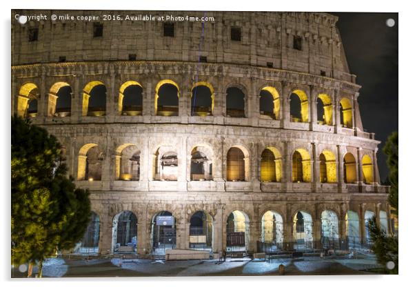 night fall at the Coliseum Acrylic by mike cooper