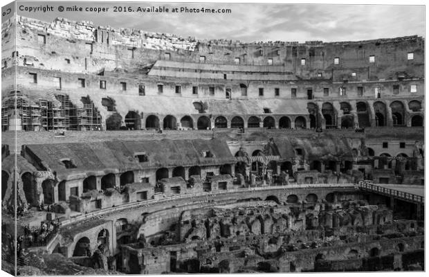 inside the Coliseum Canvas Print by mike cooper