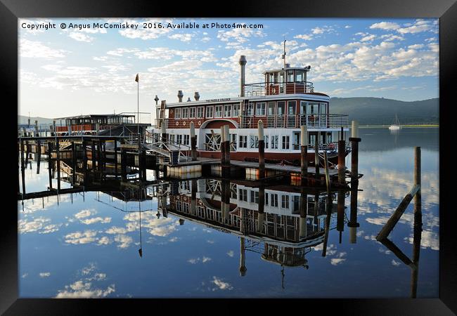 Paddle cruiser on old jetty at Knysna Framed Print by Angus McComiskey