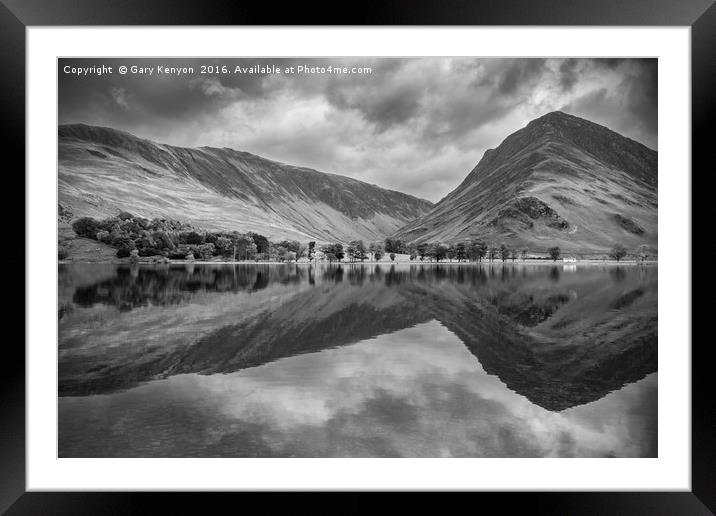 Moody Sky Over Lake Buttermere Framed Mounted Print by Gary Kenyon