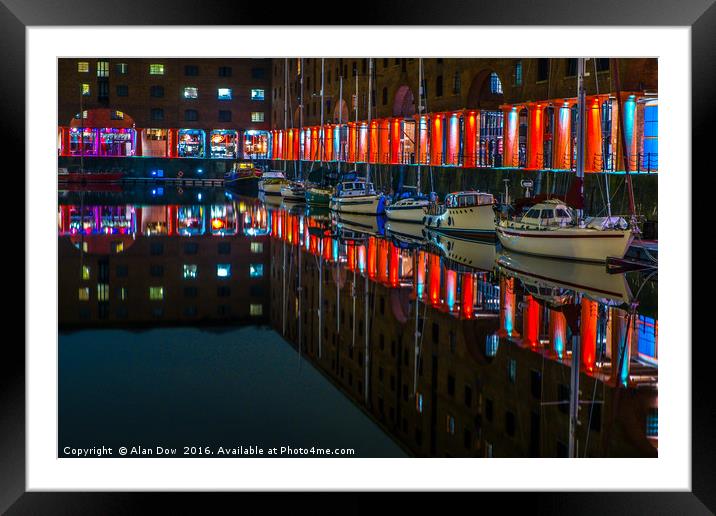 Yacht Reflections Framed Mounted Print by Alan Dow