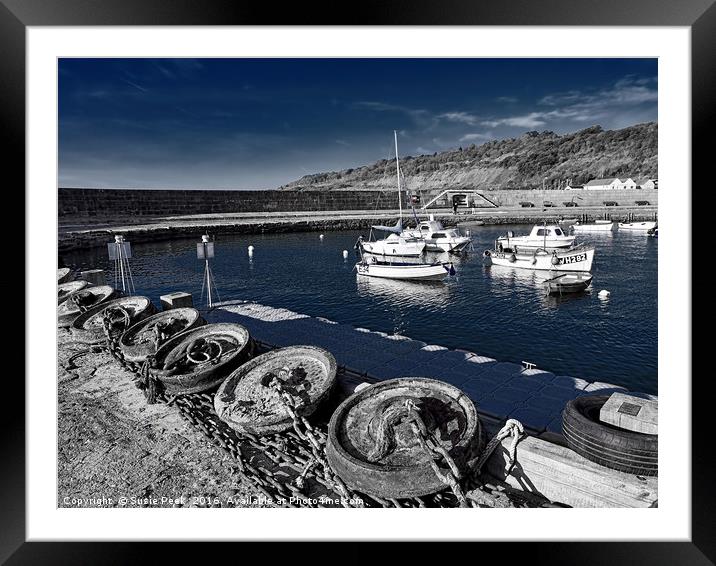 Unplugged At The Harbour - Toned Framed Mounted Print by Susie Peek