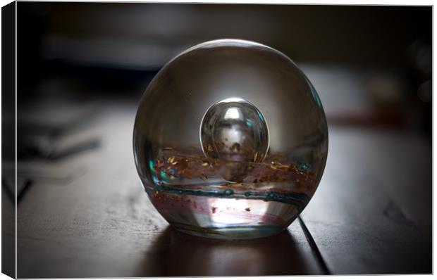 Glass orb paper weight Canvas Print by K. Appleseed.