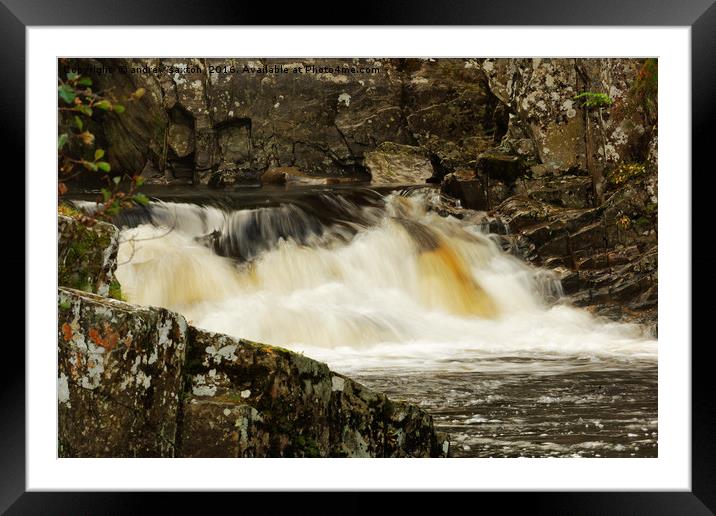 JUST A WATERFALL Framed Mounted Print by andrew saxton