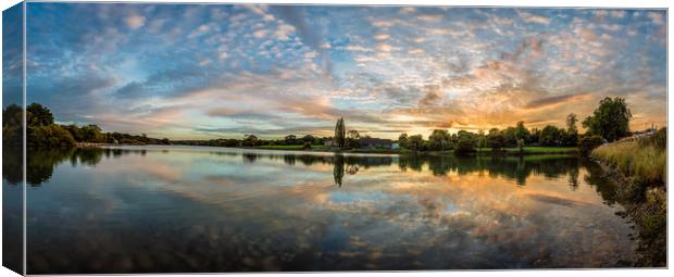 Wootton Bridge Millpond Panorama Canvas Print by Wight Landscapes