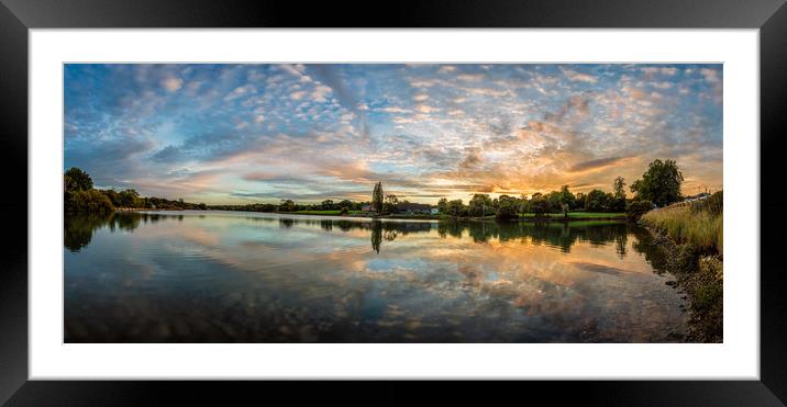 Wootton Bridge Millpond Panorama Framed Mounted Print by Wight Landscapes