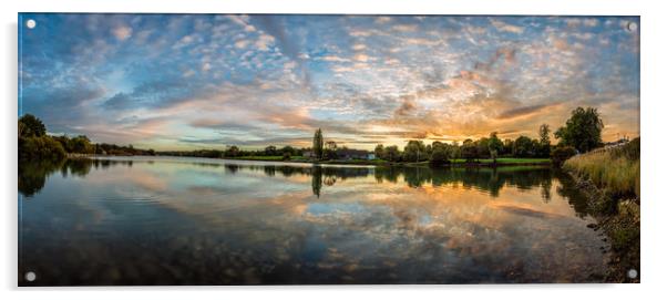 Wootton Bridge Millpond Panorama Acrylic by Wight Landscapes