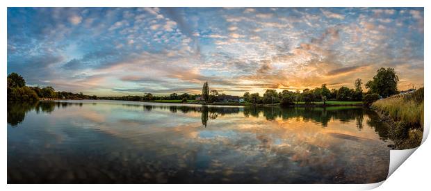 Wootton Bridge Millpond Panorama Print by Wight Landscapes