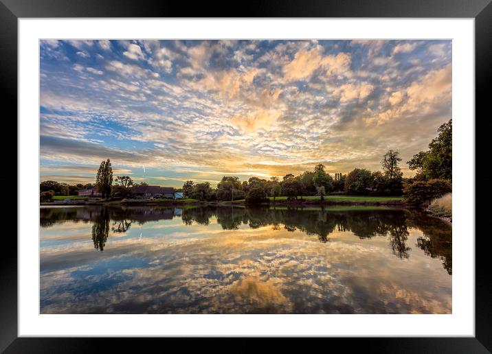 Wootton Millpond Sunset Framed Mounted Print by Wight Landscapes