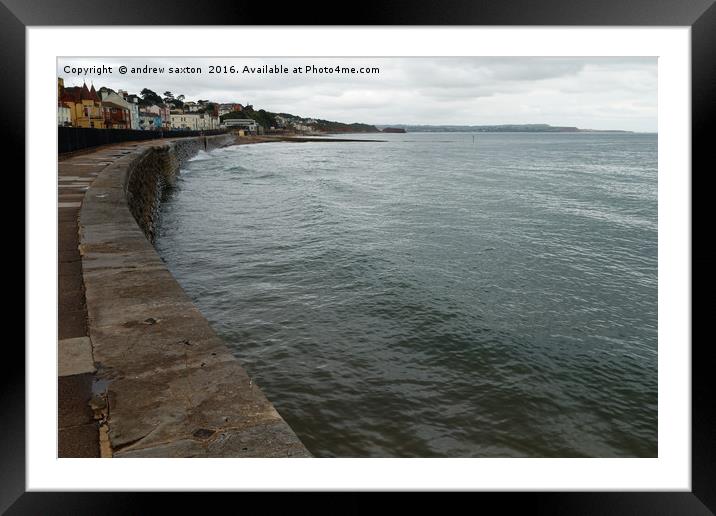 DAWLISH BY THE SEA Framed Mounted Print by andrew saxton