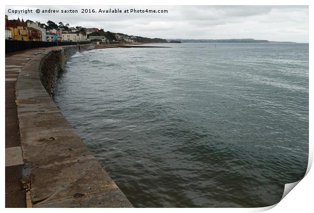 DAWLISH BY THE SEA Print by andrew saxton