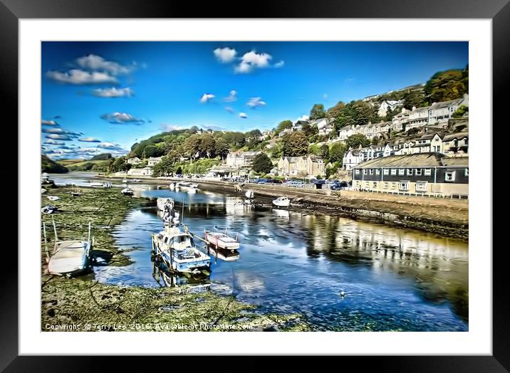 Looe, Cornwall Framed Mounted Print by Terry Lee