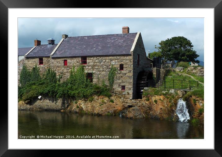 The Corn Mill at Annalong Harbour Mourne Framed Mounted Print by Michael Harper