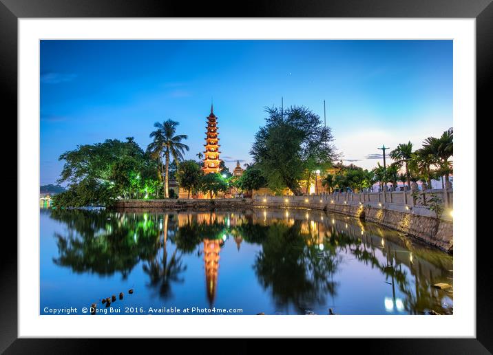 Tran Quoc Pagoda Framed Mounted Print by Dong Bui