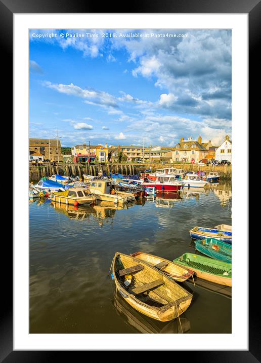 West Bay, harbour, Dorset , UK Framed Mounted Print by Pauline Tims