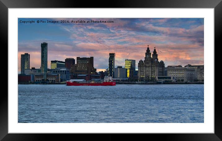 Liverpool city  Framed Mounted Print by Derrick Fox Lomax