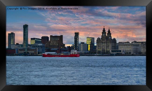 Liverpool city  Framed Print by Derrick Fox Lomax