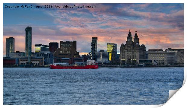 Liverpool city  Print by Derrick Fox Lomax
