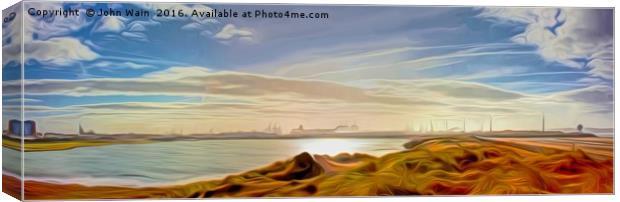 Across the Lake (Digital Art) Canvas Print by John Wain