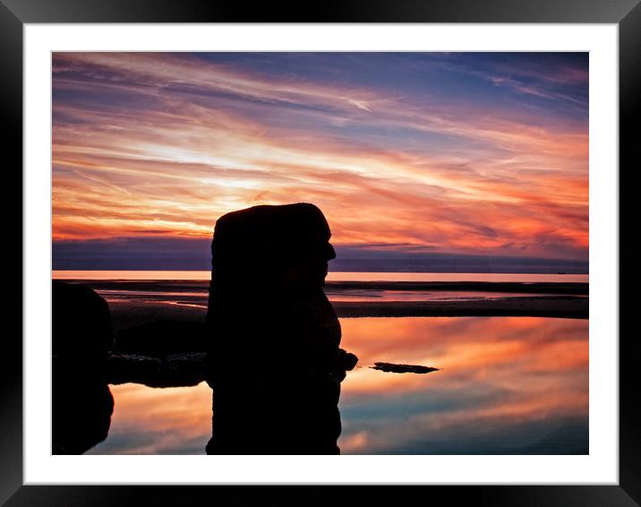 The Sea Ogre at sunset Framed Mounted Print by David McCulloch
