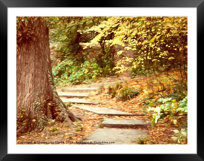 Up the steps Framed Mounted Print by Sharon Lisa Clarke