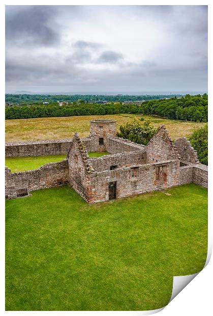 Craigmillar Castle Chapel Ruins Print by Antony McAulay