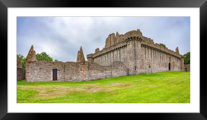 Craigmillar Castle Panorama Framed Mounted Print by Antony McAulay