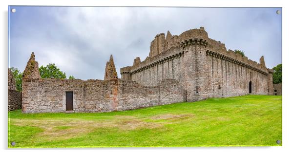 Craigmillar Castle Panorama Acrylic by Antony McAulay