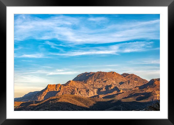 Crete Mountain Range Framed Mounted Print by Antony McAulay