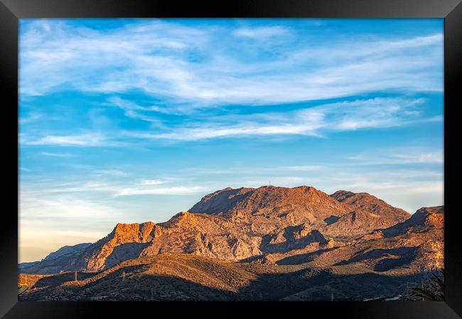 Crete Mountain Range Framed Print by Antony McAulay