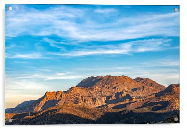 Crete Mountain Range Acrylic by Antony McAulay