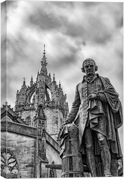 Edinburgh Statue of Adam Smith Canvas Print by Antony McAulay