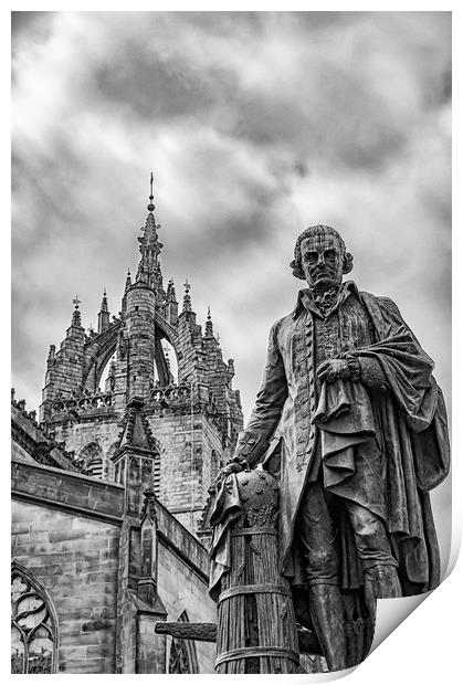Edinburgh Statue of Adam Smith Print by Antony McAulay
