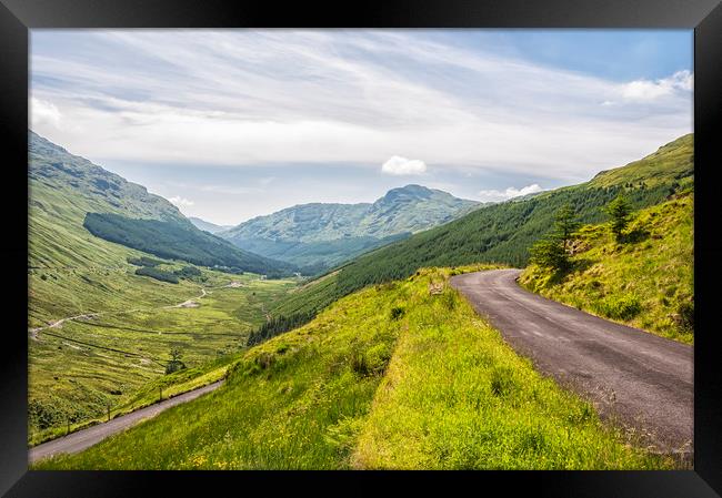Highland Road In Scotland Framed Print by Antony McAulay