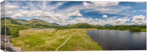 Loch Awe Panorama Canvas Print by Antony McAulay