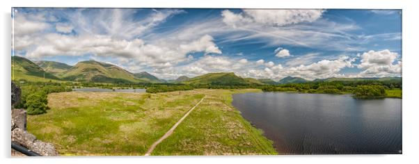 Loch Awe Panorama Acrylic by Antony McAulay