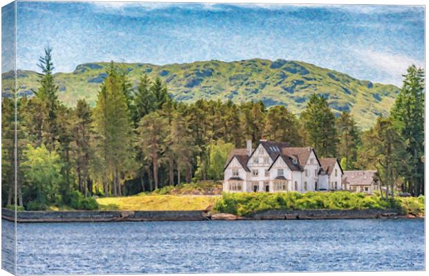 Loch Katrine Digital Painting Canvas Print by Antony McAulay