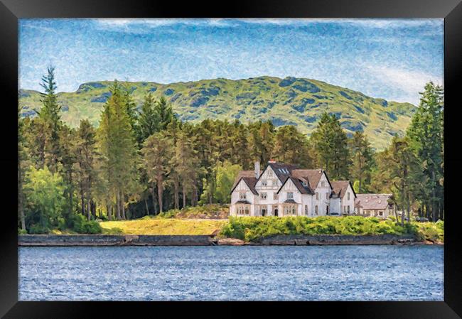 Loch Katrine Digital Painting Framed Print by Antony McAulay