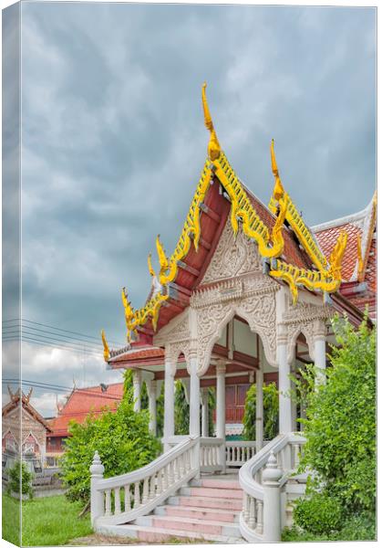 Phetchaburi Temple in Thailand Canvas Print by Antony McAulay