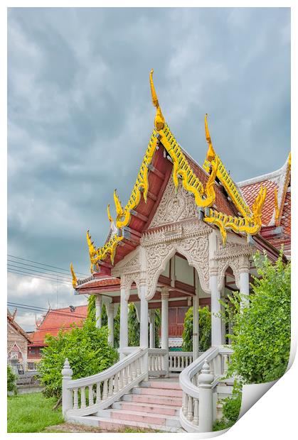 Phetchaburi Temple in Thailand Print by Antony McAulay