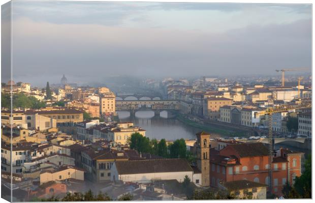 Florence in the fog Canvas Print by Ranko Dokmanovic