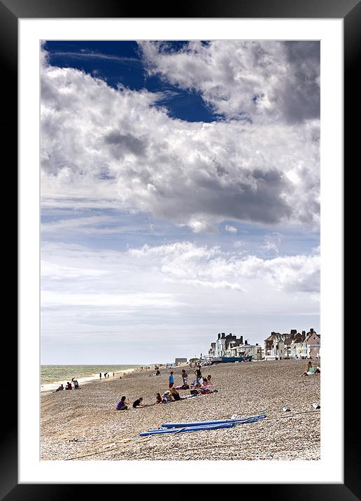Aldeburgh Village and Beach Framed Mounted Print by Stephen Mole