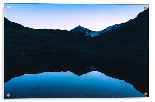 Mount Snowdon Reflected Acrylic by Owen Gee