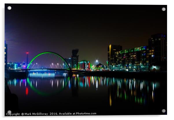 Glasgow - St Patricks Day Acrylic by Mark McGillivray