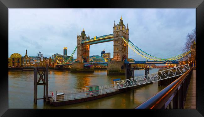 Tower Bridge Panorama Framed Print by Owen Gee