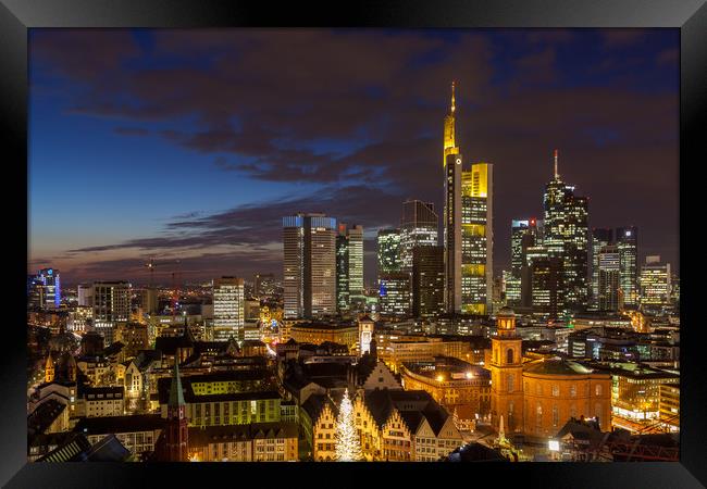 Frankfurt Skyline Framed Print by Thomas Schaeffer