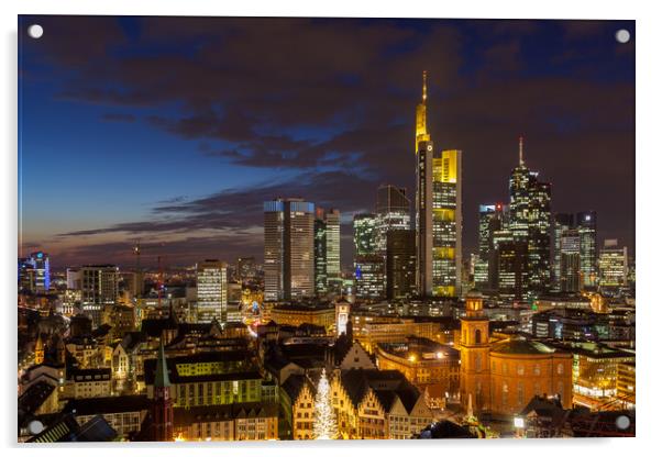 Frankfurt Skyline Acrylic by Thomas Schaeffer