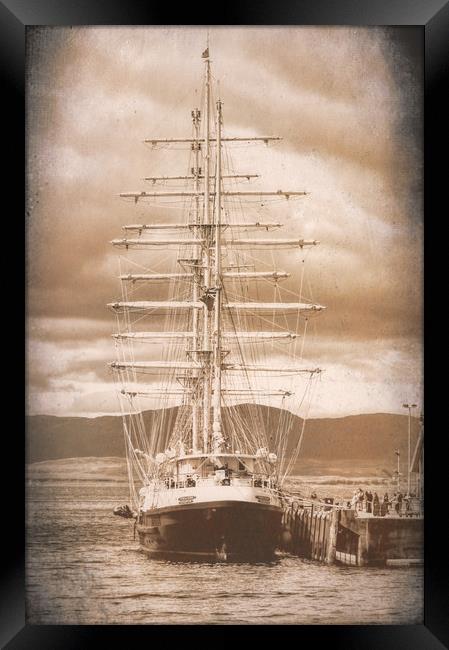 Photo art, SV Tenacious, Docked, North pier, Oban  Framed Print by Hugh McKean