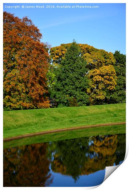 Autumn Reflections Print by James Wood