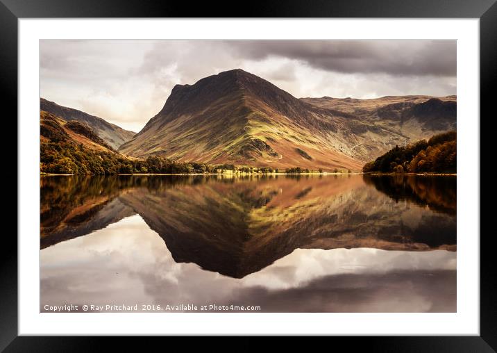 Buttermere Reflected Framed Mounted Print by Ray Pritchard